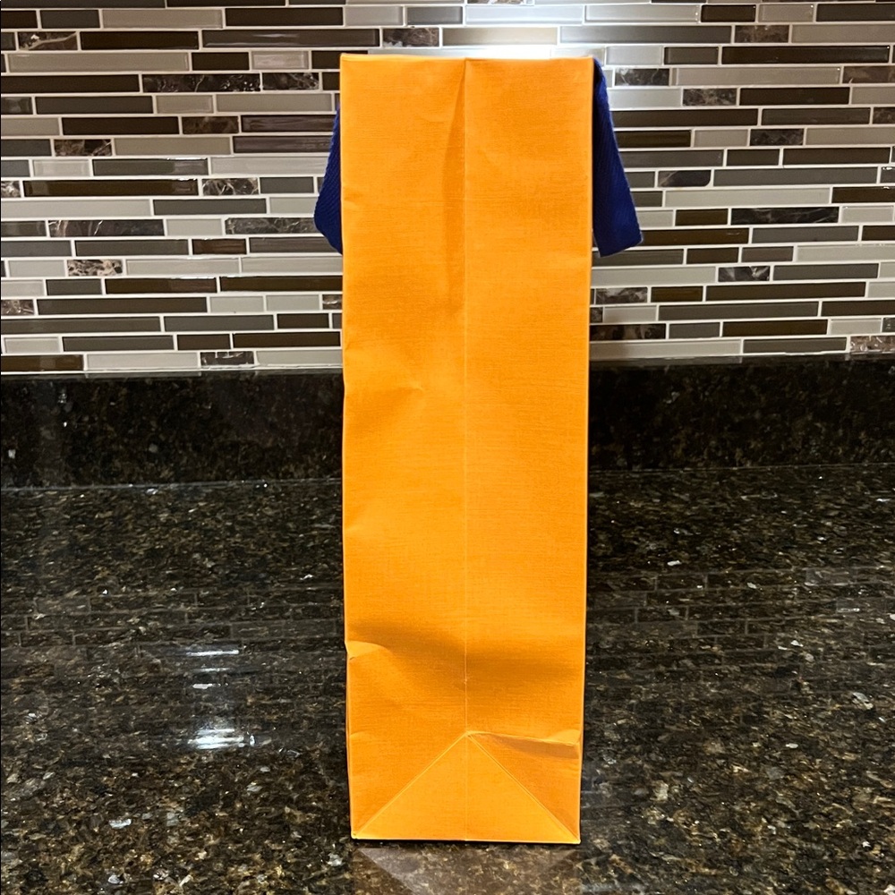 LV Vibrant Orange Bag with Blue Handles - Picture 4 of 13
